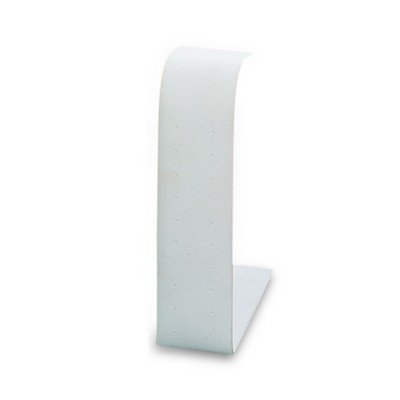 White Leatherette 12 Pair Earring Stand