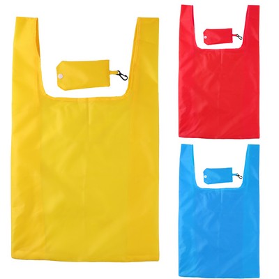 Foldable Grocery Tote Bag w/Pouch