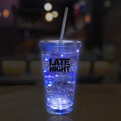 16 Oz. Blue String Light LED Cup