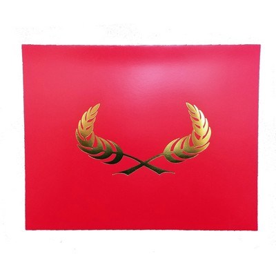 Die Cut Cadillac Presentation Folder Red / Gold Imprint