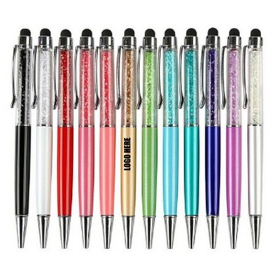 Crystals Ballpoint Pens Gel Pen With Stylus Touch Screen Bal