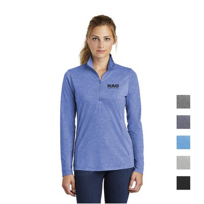 Sport-Tek ® Ladies PosiCharge ® Tri-Blend Wicking 1/4-Zip Pullover