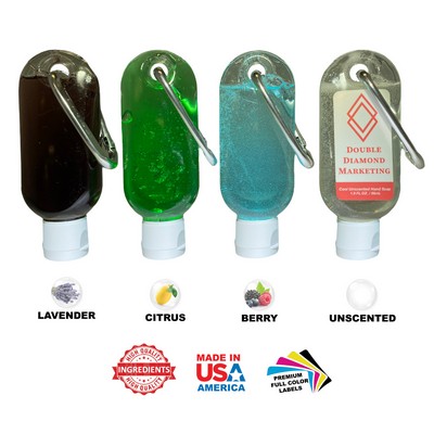 Hand Soap CITRUS - 1.9 Oz Tottle w/Flip Cap & Carabiner