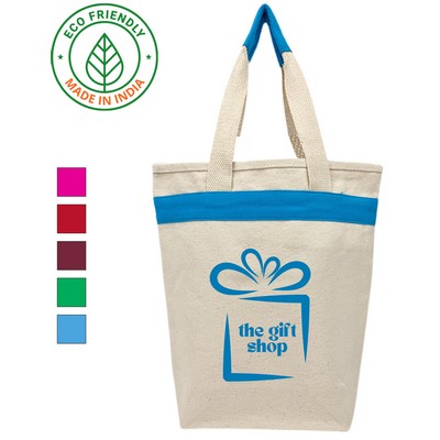 Gift & Wine Bag Eco Friendly Canvas Tote Green Blue