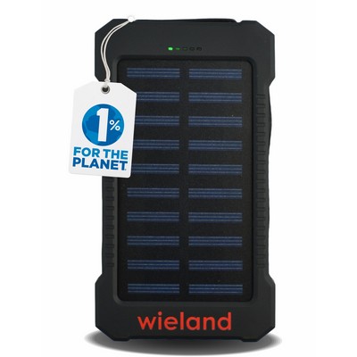 Portable 8000 mAh Solar Charger w/Flashlight And Compass