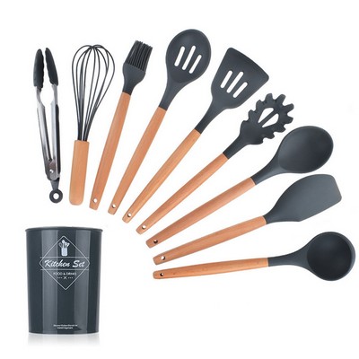 9Pcs Silicone Kitchen Utensils Set