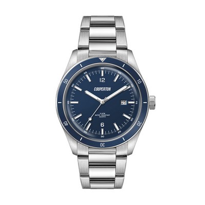 Wc6692 41mm Steel Silver Case, 3 Hand Mvmt, Blue Dial, Dte Display, Bl Rotating Bezel, Silver Bracel