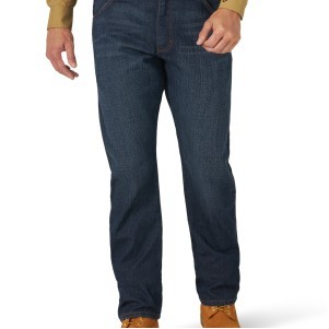 Wrangler® RIGGS Workwear® Men's Mid Stone Blue Flame Resistant Regular Fit Work Jeans