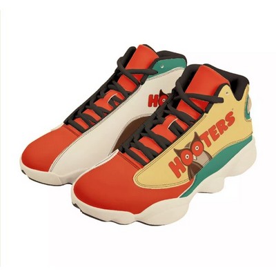 Black Bottom Basketball Shoes with full color printing