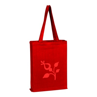 Qtees Canvas Promotional Tote Bag with Bottom Gusset