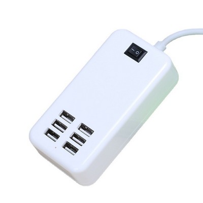 6-port Usb Hub Charger Adapter