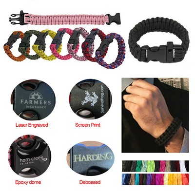 Paracord Survival Bracelet with Whistle