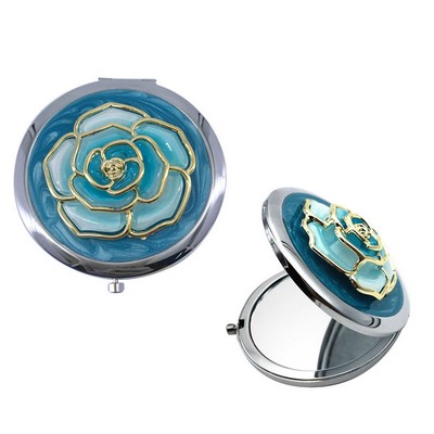 Rose Shape Compact Cosmetic Purse Mirror