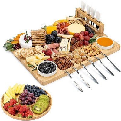 Bamboo Cheese Board Set