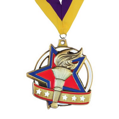 Soft Enamel Zinc Alloy Medal-1.75", 2.5mm