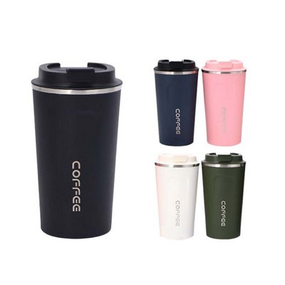 17oz. Bounce Cover Double Wall Coffee Cup Stainless Tumbler