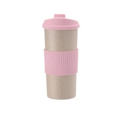 Insulated Wheat Fiber Straw Coffee Cup Travel Mug