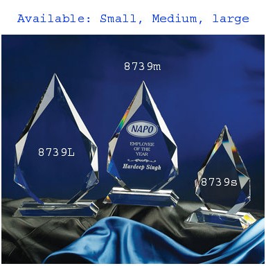 Legend Optic Crystal Award - Small Legend Optic Crystal Award - Medium