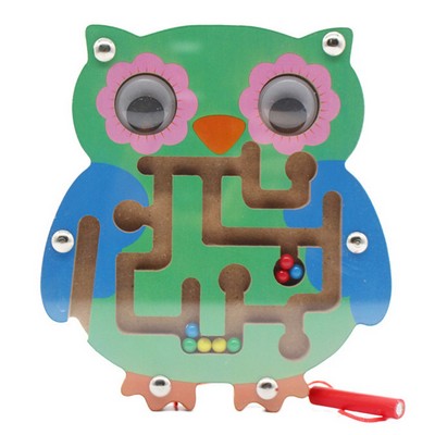 Wooden Maze Game Owl