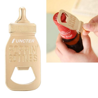 Baby's Bottle Shape Metal Bottle Opener