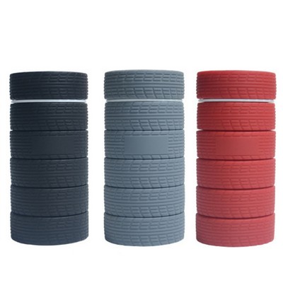 Tyre Shape Collapsible Silicone Sports Water Bottle