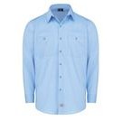 Dickie's® Men's Worktech Ventilated Long Sleeve Shirt w/Cooling Mesh - Light Blue