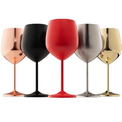 16 oz Stainless Steel Wine Glasses