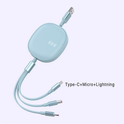 Retractable 66W Super Fast Charging Cable