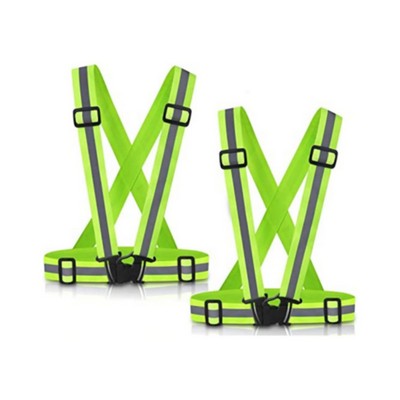 Adjustable Reflective Tape Safety Running Cross Belt