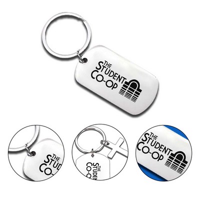 Custom Logo Blank Metal Key Chain Stainless Steel