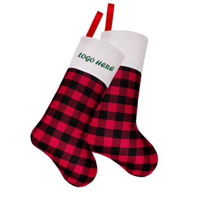 Custom Buffalo Plaid Christmas Stocking