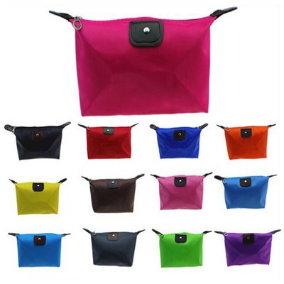 10 3/5" Polyester Dumpling Cosmetic Bag Portable Storage Pouch