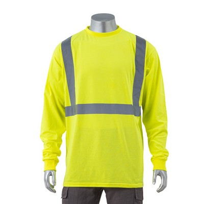 Hi Vis Class 2 - 5 Oz. Poly-Cotton Reflective Tape Safety T-Shirt