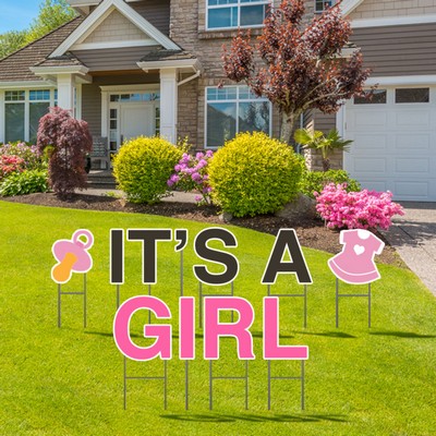 It's A Girl Yard Letters