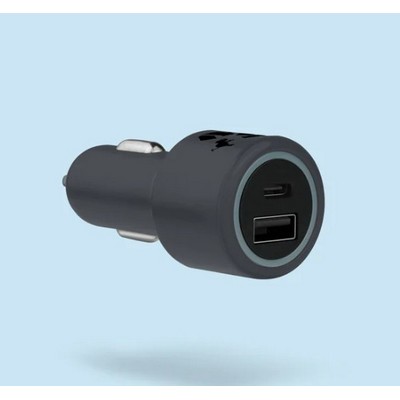 Nimble RALLY 32W USB-C Dual Car Charger - Grey