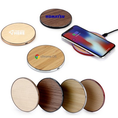 Eco Friendly Bamboo 10W Fast Wireless Charger Pad