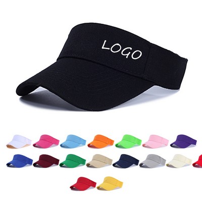 Custom Cotton Twill Unisex Sun Visor Cap