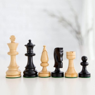 Wooden Russian Style Chess Pieces, Weighted with 3.5 in. King