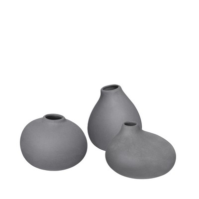 blomus NONA Pewter Porcelain Mini Vases (Set of 3)