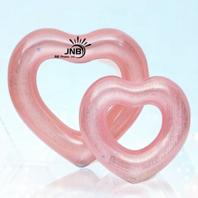 Heart-Shaped PVC Inflatable Swim Rings