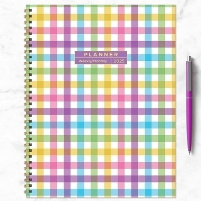 2025 Madras Plaid Large Weekly Monthly Planner