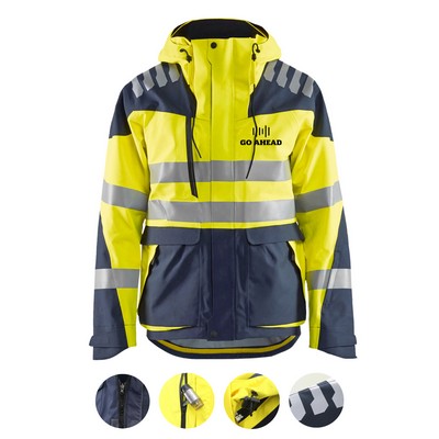 High Vis Shell Jacket High Quality Polyester Construction Workwear