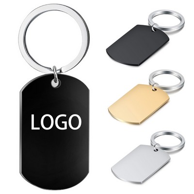 Stainless Steel Tag Keychain