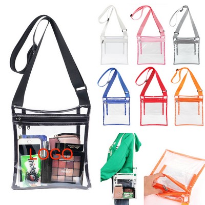 Stadium Approved Clear Crossbody Purse Bag