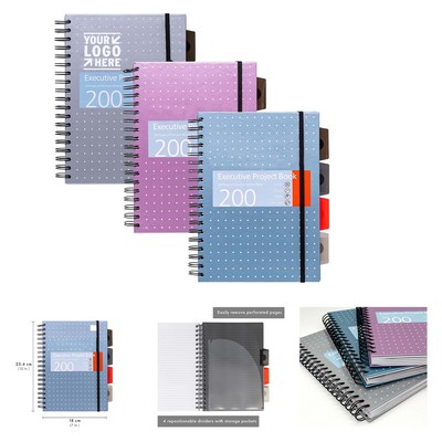 7x10 Inch B5 200-Page Metallic Notebook