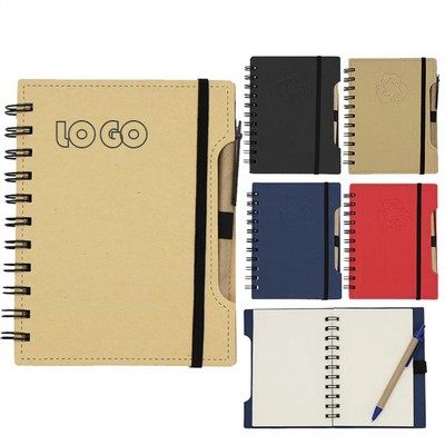 Eco Spiral Notebook W/ Pen