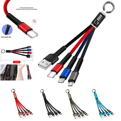 3-in-1 Light-Up Keychain Charging Cable