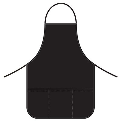 Basic Apron 20"x28" with pockets-Round corner -Polycotton