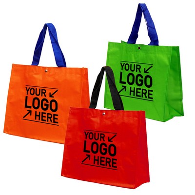 Custom Laminated Two-Tone Non-Woven Shopping Tote Bag