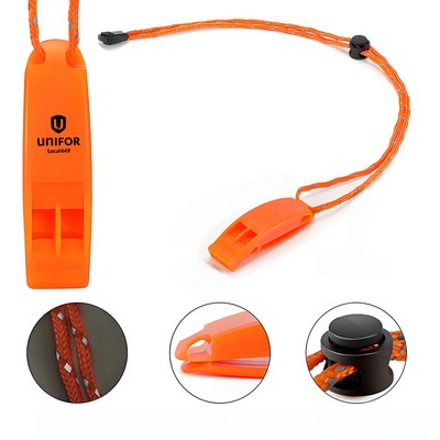 Emergency Whistle with Reflective Lanyard